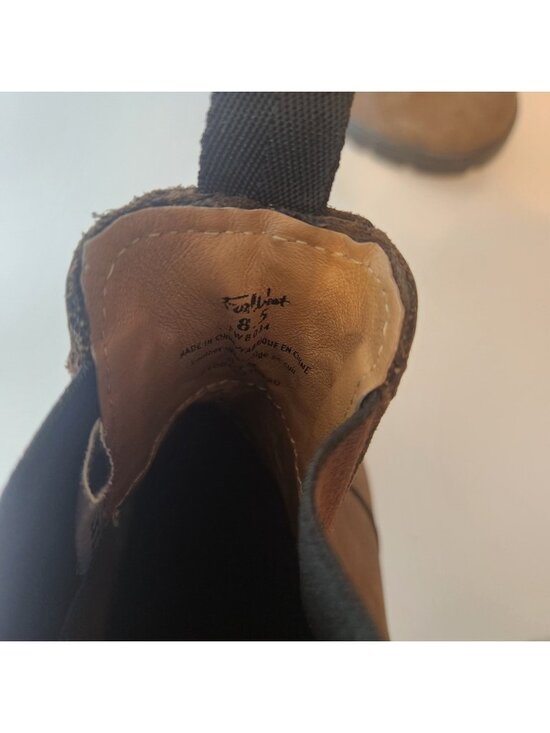 FarWest Mens Brown Leather Chelsea Boots Poron Comfort Lug Sole Size 8.5 main image 4